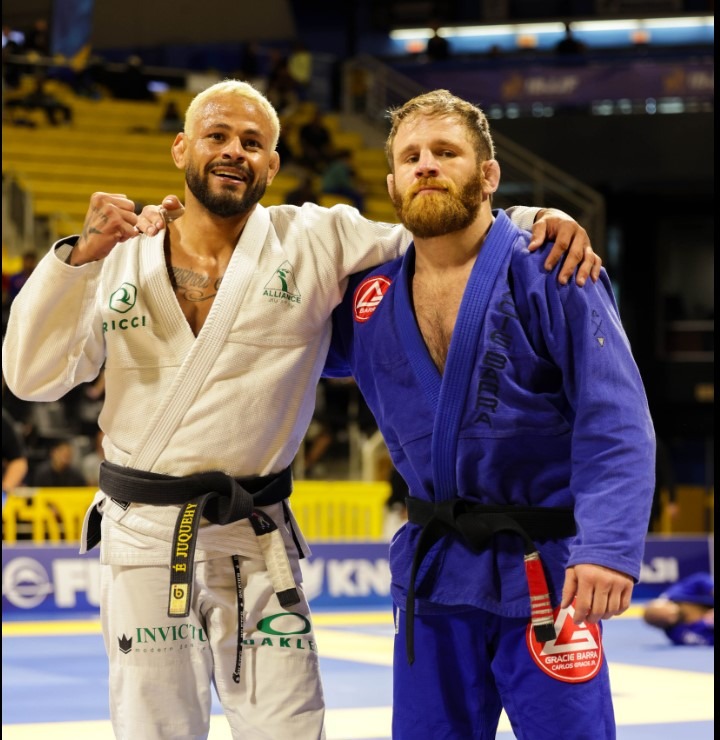 two BJJ practitioner is smiling