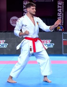 A men wearing a Karate Gi