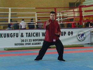 A men wearing a Kung Fu/Wushu Uniform